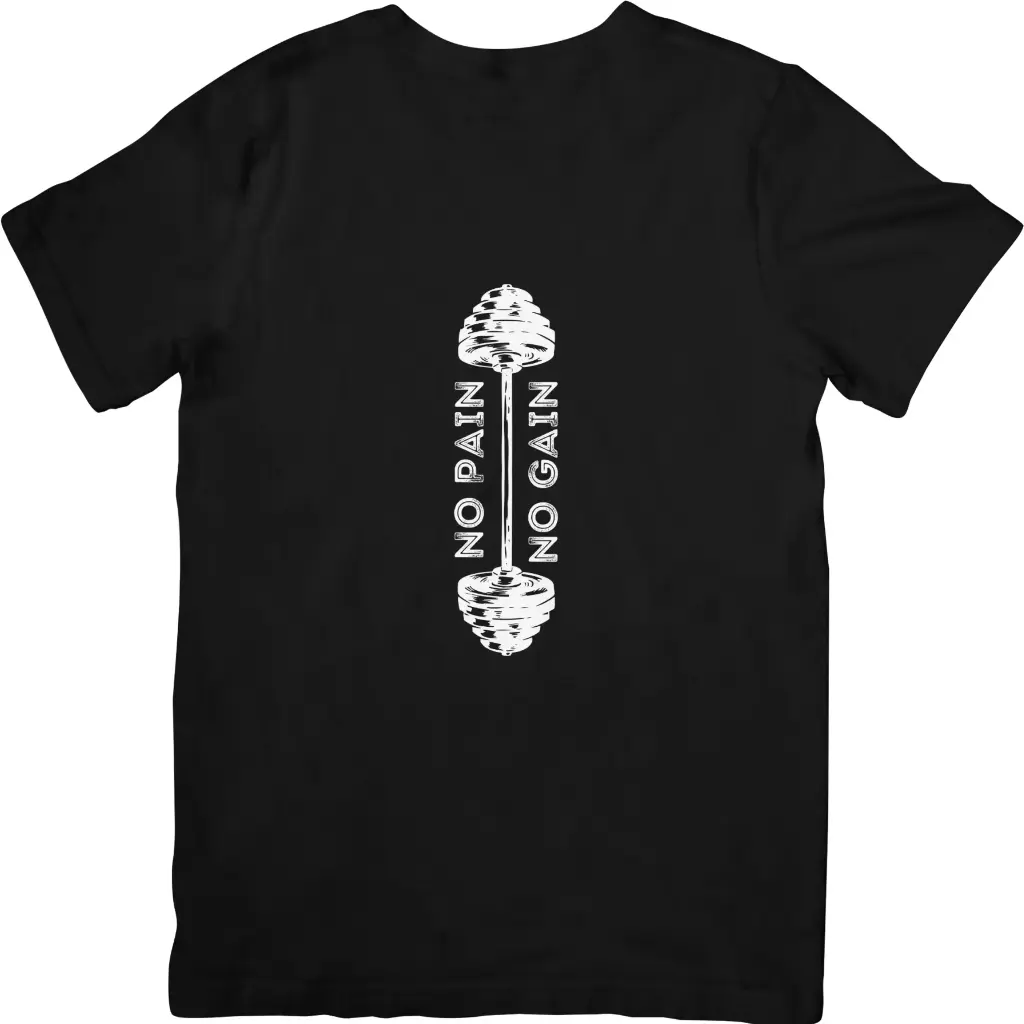 "No pain no gain " half t-shirt