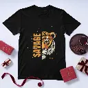 Savage Tiger Crew Neck T-Shirt – Bold & Stylish (Unisex)
