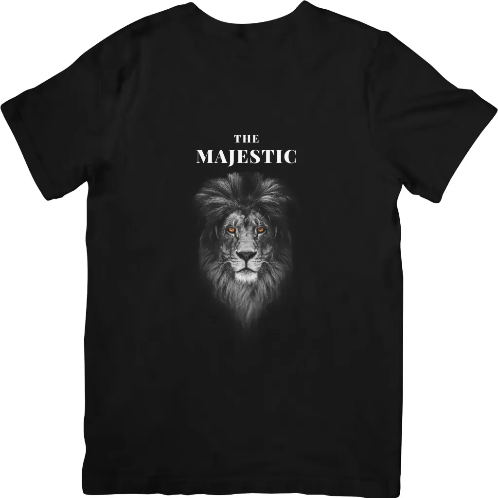 Majestic half black t-shirt