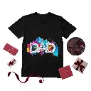 "Dad holi special" half t-shirt black