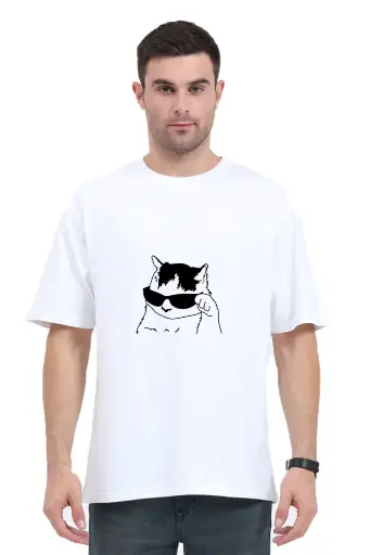 "Smart cat" oversized t-shirt