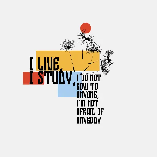 "I live i study" unisex hoddie